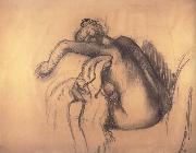 Edgar Degas, After the bath,woman drying herself